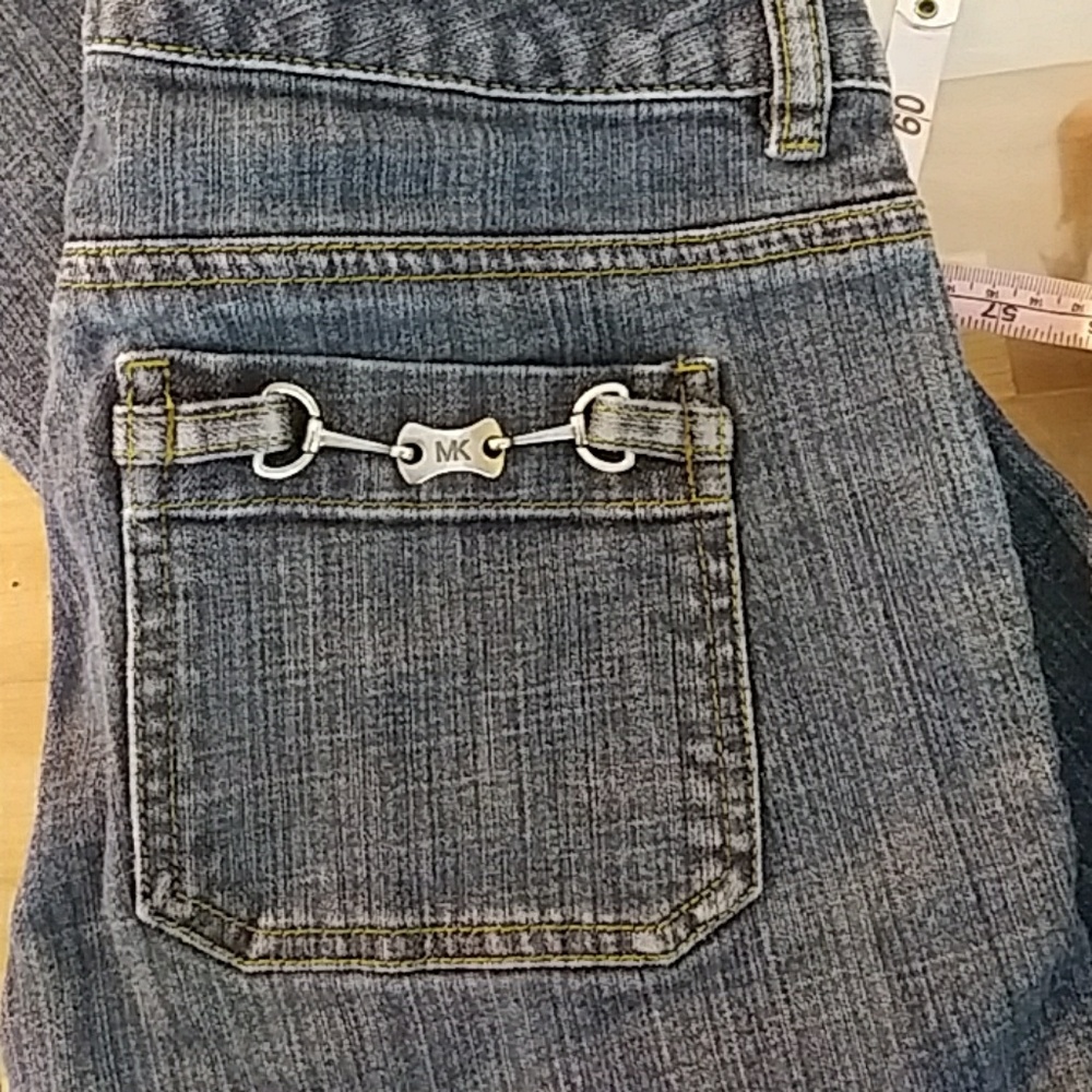 MK Michael Kors Womens Jeans sz 4 B22 Metal back pocket logo - Picture 5 of 15